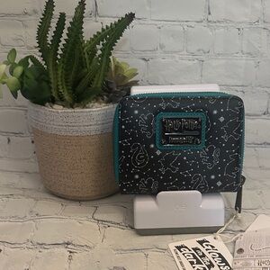 NWT - Loungefly Harry Potter Black and Teal Wallet- Glows in the dark
